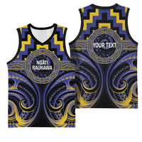 Aotearoa Ngati Raukawa Personalised Basketball Jersey Maori Iwi Poutama Puhoro Tattoo LT14 - Polynesian Pride