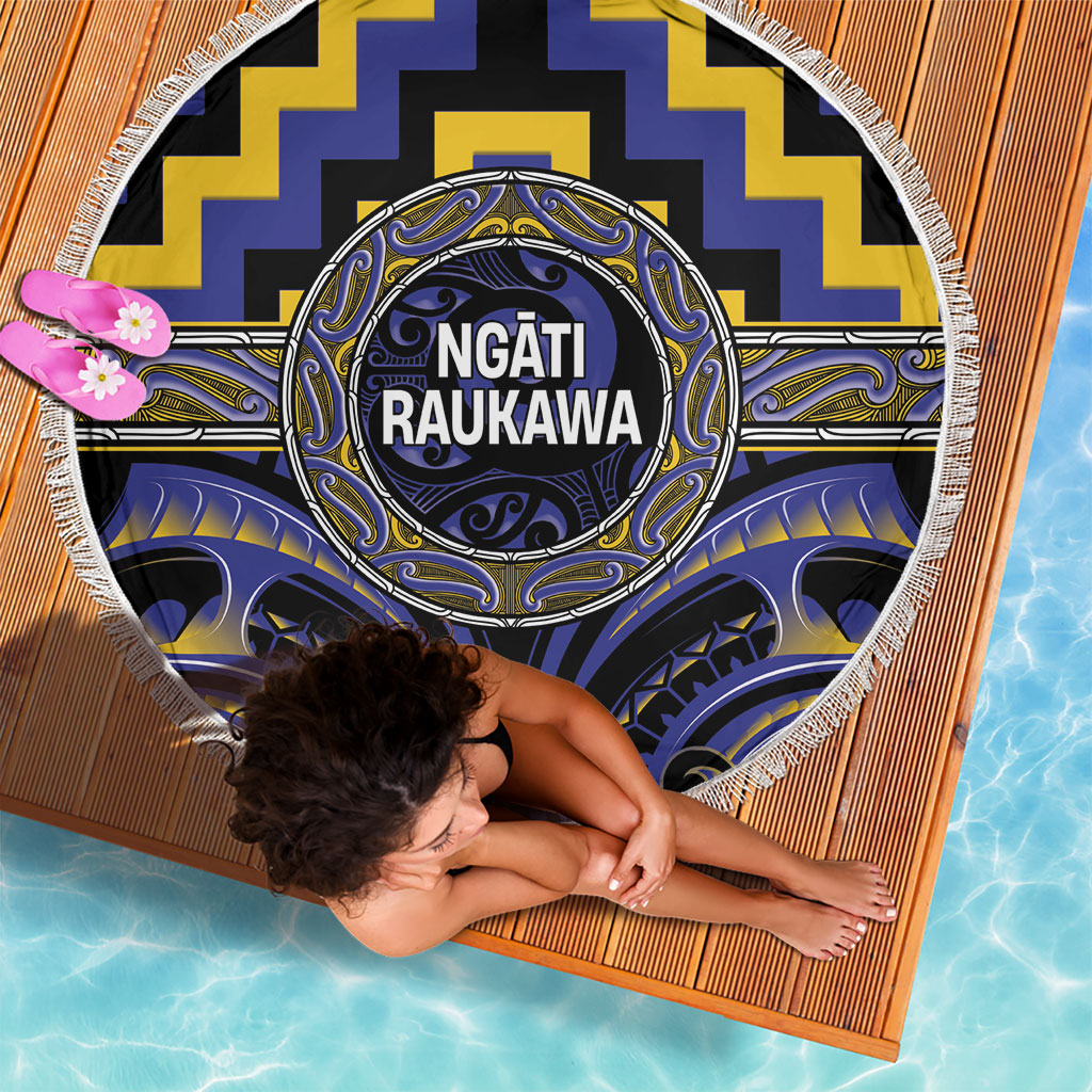 Aotearoa Ngati Raukawa Beach Blanket Maori Iwi Poutama Puhoro Tattoo LT14 - Polynesian Pride