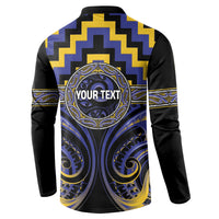 Aotearoa Ngati Raukawa Personalised Button Sweatshirt Maori Iwi Poutama Puhoro Tattoo LT14 - Polynesian Pride