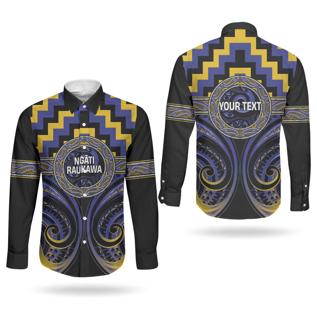 Aotearoa Ngati Raukawa Personalised Couples Matching Off Shoulder Short Dress and Long Sleeve Button Shirt Maori Iwi Poutama Puhoro Tattoo LT14 - Polynesian Pride