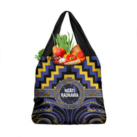 Aotearoa Ngati Raukawa Grocery Bag Maori Iwi Poutama Puhoro Tattoo LT14 1-pack One Size Blue - Polynesian Pride
