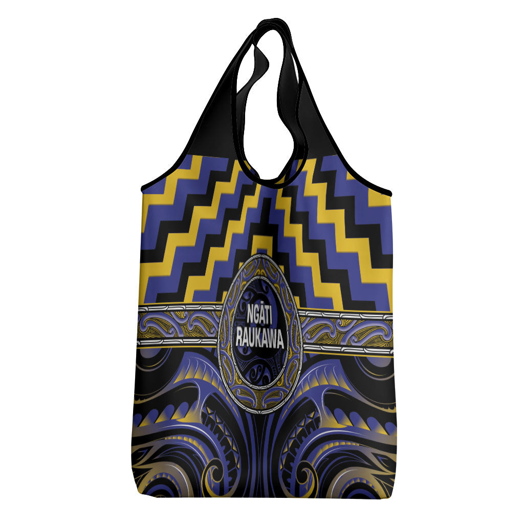 Aotearoa Ngati Raukawa Grocery Bag Maori Iwi Poutama Puhoro Tattoo LT14 - Polynesian Pride