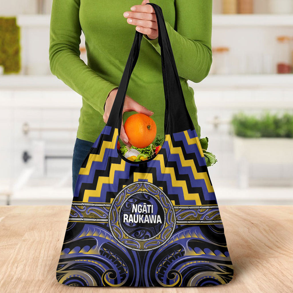 Aotearoa Ngati Raukawa Grocery Bag Maori Iwi Poutama Puhoro Tattoo LT14 - Polynesian Pride