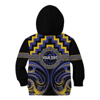 Aotearoa Ngati Raukawa Personalised Kid Hoodie Maori Iwi Poutama Puhoro Tattoo LT14 - Polynesian Pride