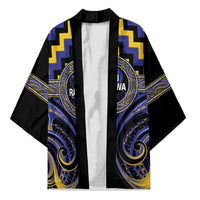 Aotearoa Ngati Raukawa Personalised Kimono Maori Iwi Poutama Puhoro Tattoo LT14 Unisex Blue - Polynesian Pride