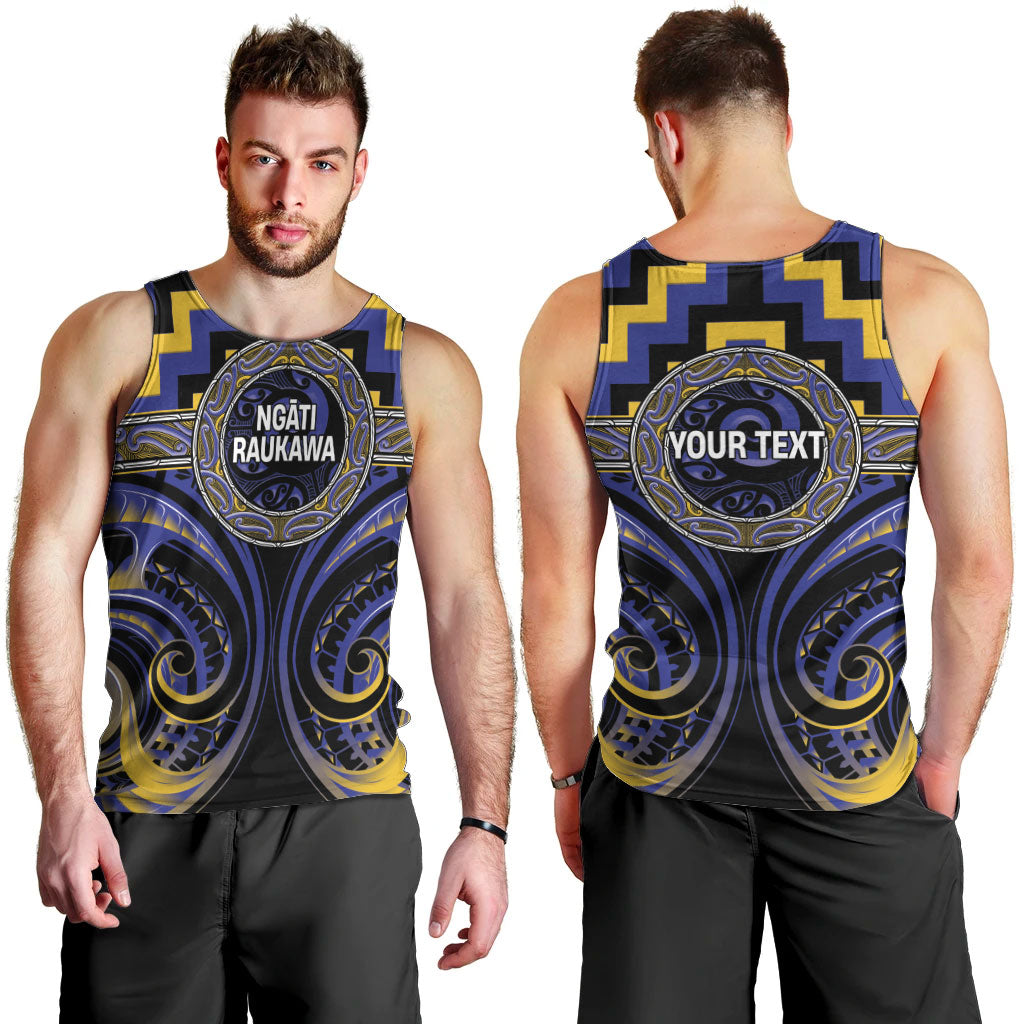 Aotearoa Ngati Raukawa Personalised Men Tank Top Maori Iwi Poutama Puhoro Tattoo LT14 - Polynesian Pride