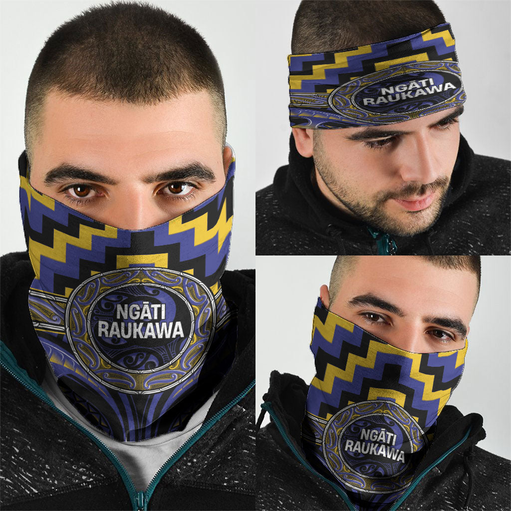 Aotearoa Ngati Raukawa Neck Gaiter Maori Iwi Poutama Puhoro Tattoo LT14 - Polynesian Pride