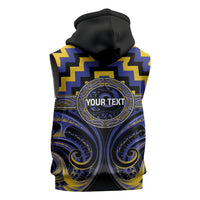 Aotearoa Ngati Raukawa Personalised Sleeveless Zip Hoodie Maori Iwi Poutama Puhoro Tattoo LT14 - Polynesian Pride