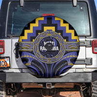 Aotearoa Ngati Raukawa Spare Tire Cover Maori Iwi Poutama Puhoro Tattoo LT14 Blue - Polynesian Pride