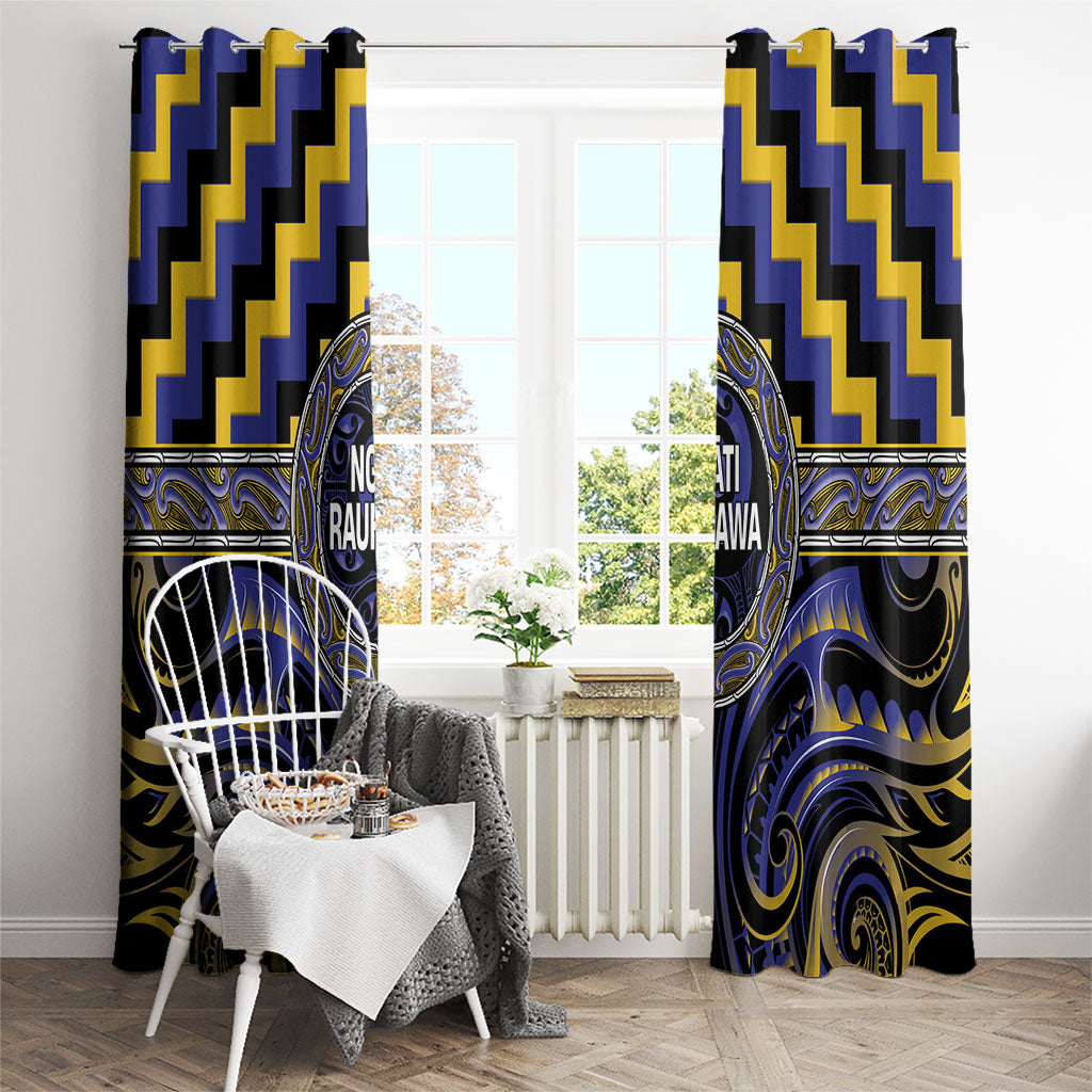 Aotearoa Ngati Raukawa Window Curtain Maori Iwi Poutama Puhoro Tattoo LT14 - Polynesian Pride