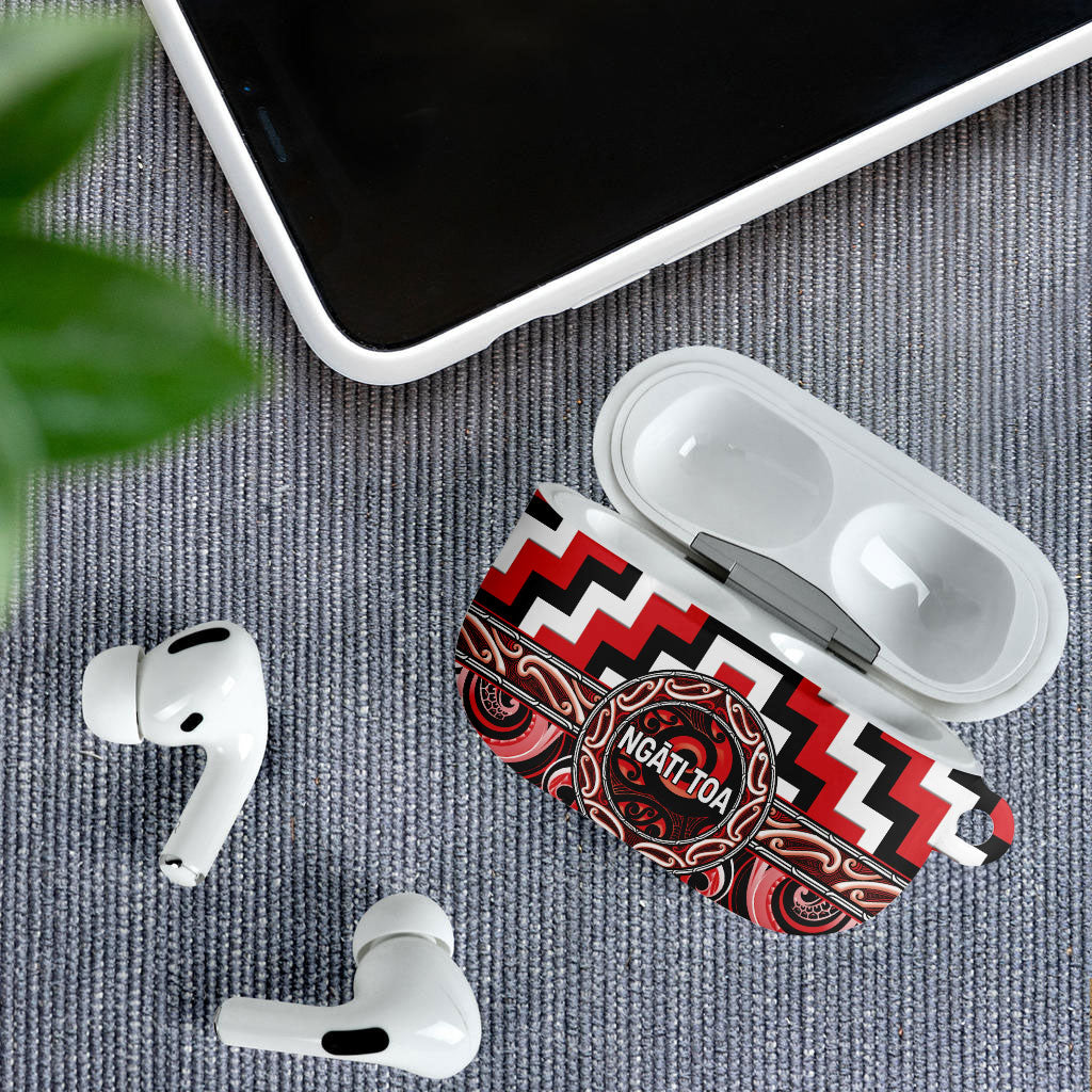 Aotearoa Ngati Toa AirPods Case Maori Iwi Poutama Puhoro Tattoo LT14 - Polynesian Pride