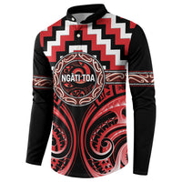 Aotearoa Ngati Toa Personalised Button Sweatshirt Maori Iwi Poutama Puhoro Tattoo LT14 - Polynesian Pride