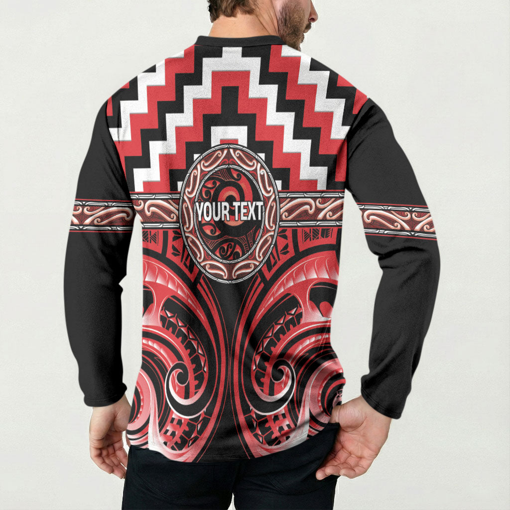Aotearoa Ngati Toa Personalised Button Sweatshirt Maori Iwi Poutama Puhoro Tattoo LT14 - Polynesian Pride