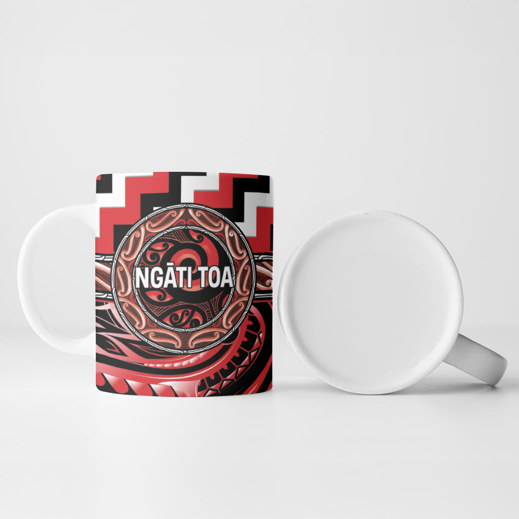 Aotearoa Ngati Toa Personalised Ceramic Mug Maori Iwi Poutama Puhoro Tattoo LT14 - Polynesian Pride