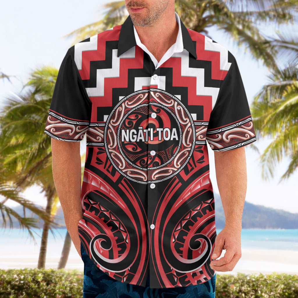 Aotearoa Ngati Toa Personalised Hawaiian Shirt Maori Iwi Poutama Puhoro Tattoo LT14 - Polynesian Pride