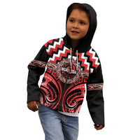 Aotearoa Ngati Toa Personalised Kid Hoodie Maori Iwi Poutama Puhoro Tattoo LT14 - Polynesian Pride
