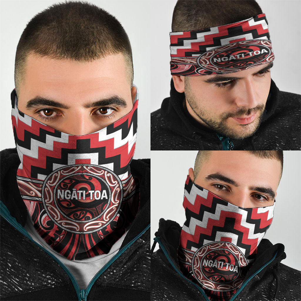 Aotearoa Ngati Toa Neck Gaiter Maori Iwi Poutama Puhoro Tattoo LT14 - Polynesian Pride