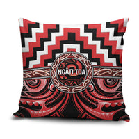 Aotearoa Ngati Toa Pillow Cover Maori Iwi Poutama Puhoro Tattoo LT14 Red - Polynesian Pride