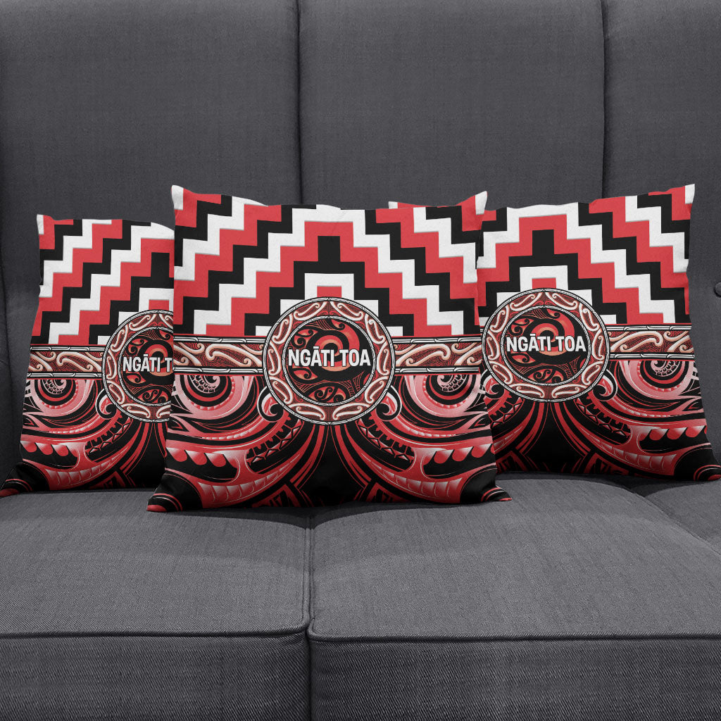 Aotearoa Ngati Toa Pillow Cover Maori Iwi Poutama Puhoro Tattoo LT14 - Polynesian Pride
