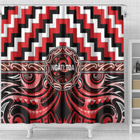 Aotearoa Ngati Toa Shower Curtain Maori Iwi Poutama Puhoro Tattoo LT14 - Polynesian Pride