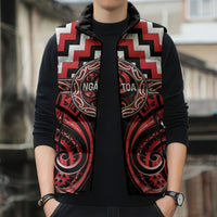 Aotearoa Ngati Toa Personalised Sleeveless Puffer Jacket Maori Iwi Poutama Puhoro Tattoo LT14 - Polynesian Pride