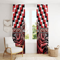 Aotearoa Ngati Toa Window Curtain Maori Iwi Poutama Puhoro Tattoo LT14 - Polynesian Pride