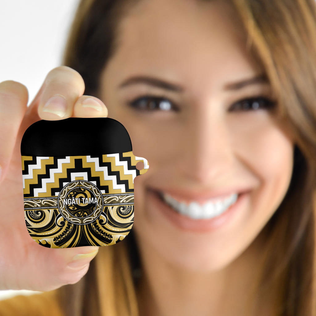 Aotearoa Ngati Tama AirPods Case Maori Iwi Poutama Puhoro Tattoo LT14 - Polynesian Pride