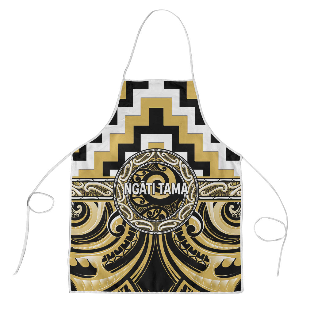 Aotearoa Ngati Tama Apron Maori Iwi Poutama Puhoro Tattoo LT14 Yellow - Polynesian Pride