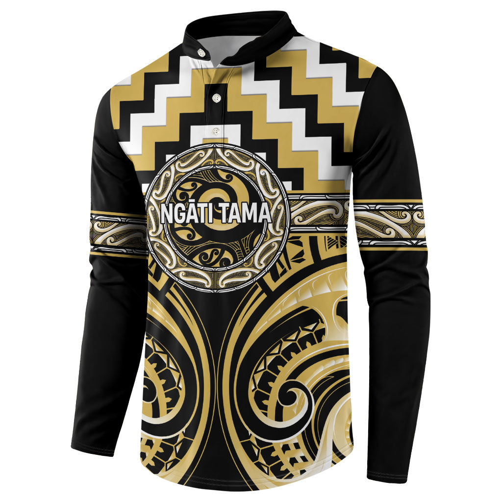 Aotearoa Ngati Tama Personalised Button Sweatshirt Maori Iwi Poutama Puhoro Tattoo LT14 - Polynesian Pride