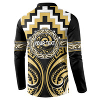 Aotearoa Ngati Tama Personalised Button Sweatshirt Maori Iwi Poutama Puhoro Tattoo LT14 - Polynesian Pride
