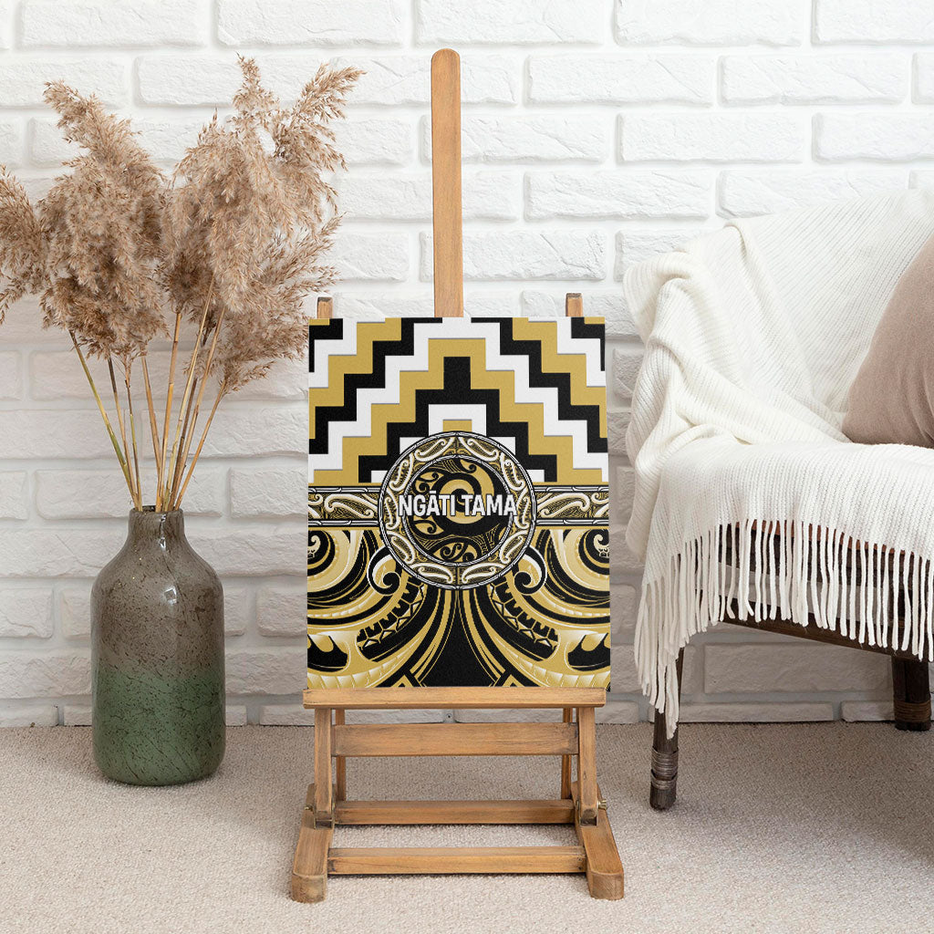 Aotearoa Ngati Tama Canvas Wall Art Maori Iwi Poutama Puhoro Tattoo LT14 - Polynesian Pride