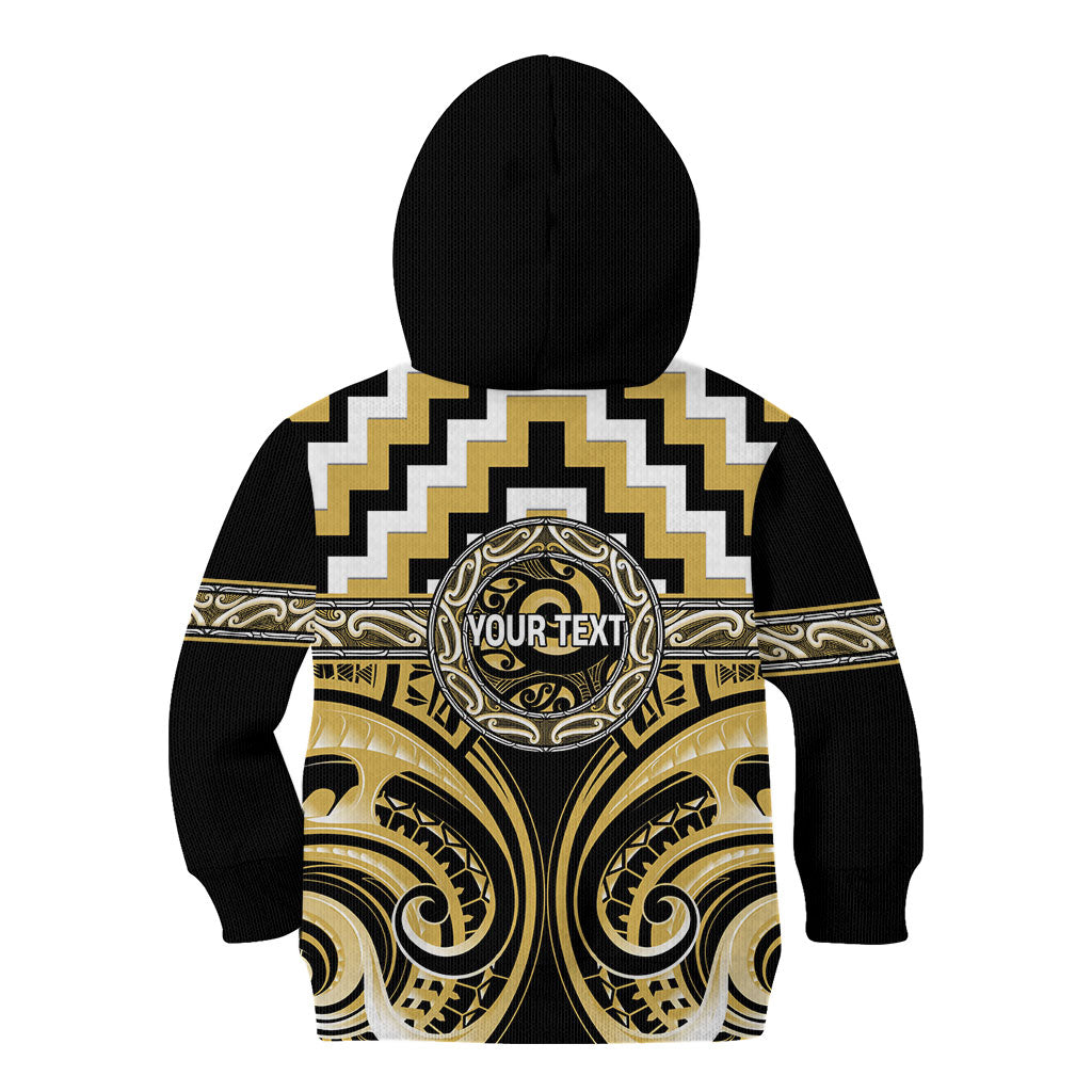 Aotearoa Ngati Tama Personalised Kid Hoodie Maori Iwi Poutama Puhoro Tattoo LT14 - Polynesian Pride