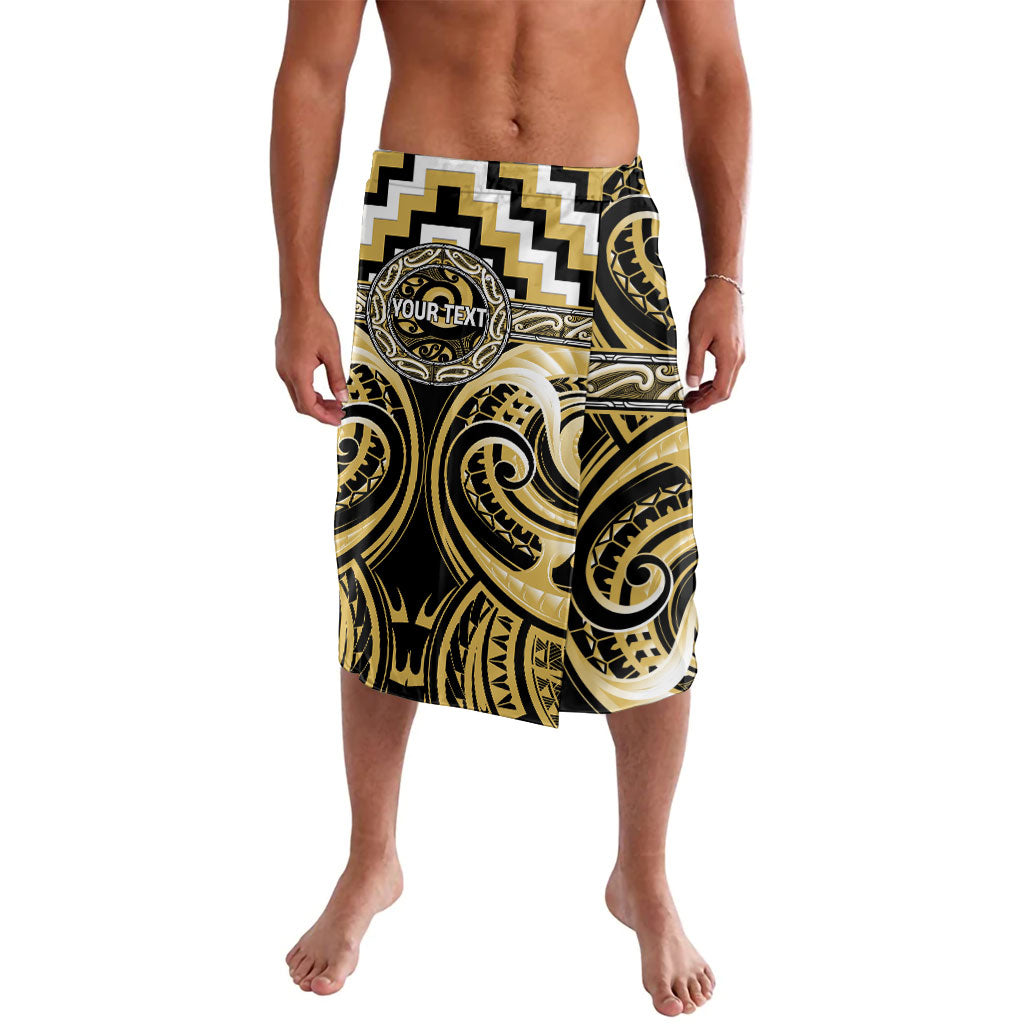 Aotearoa Ngati Tama Personalised Lavalava Maori Iwi Poutama Puhoro Tattoo LT14 Yellow - Polynesian Pride