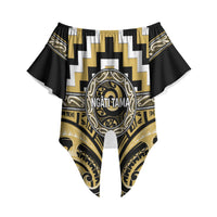 Aotearoa Ngati Tama Personalised Off Shoulder Wrap Waist Top Maori Iwi Poutama Puhoro Tattoo LT14 - Polynesian Pride