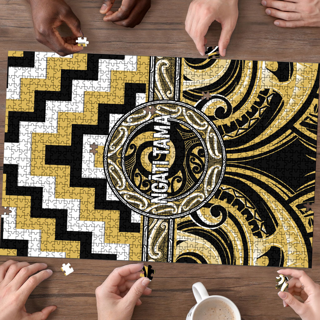 Aotearoa Ngati Tama Puzzle Maori Iwi Poutama Puhoro Tattoo LT14 - Polynesian Pride