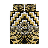 Aotearoa Ngati Tama Quilt Bed Set Maori Iwi Poutama Puhoro Tattoo LT14 - Polynesian Pride