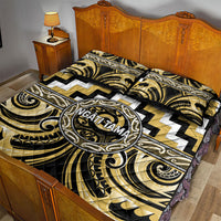 Aotearoa Ngati Tama Quilt Bed Set Maori Iwi Poutama Puhoro Tattoo LT14 - Polynesian Pride