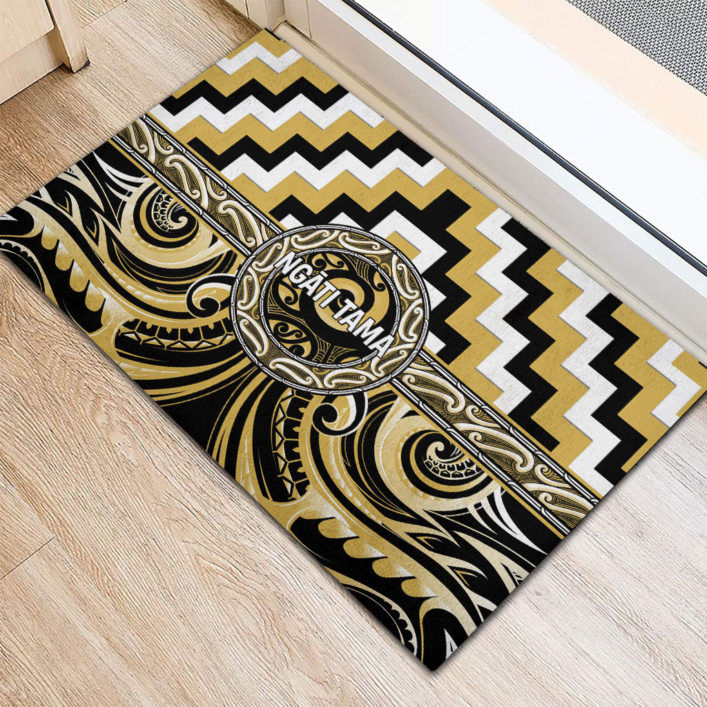 Aotearoa Ngati Tama Rubber Doormat Maori Iwi Poutama Puhoro Tattoo LT14 - Polynesian Pride