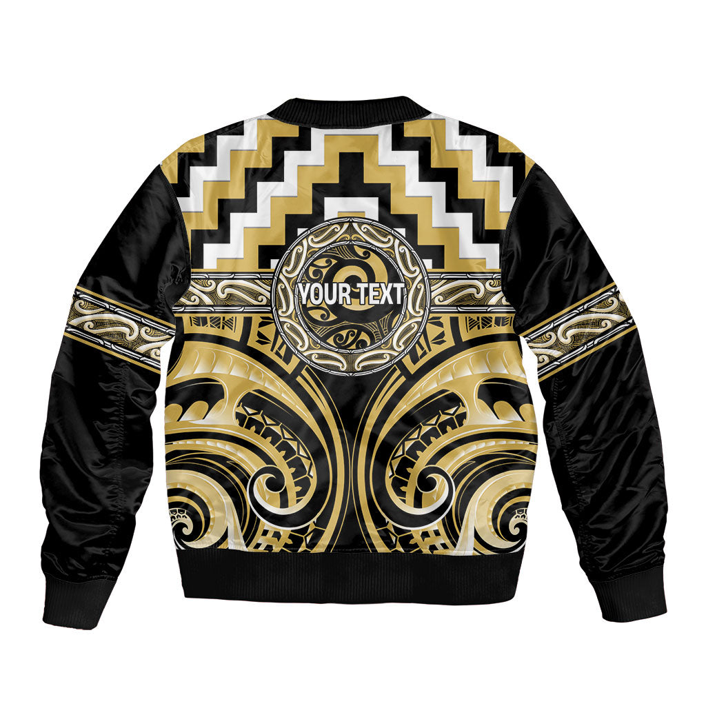 Aotearoa Ngati Tama Personalised Sleeve Zip Bomber Jacket Maori Iwi Poutama Puhoro Tattoo LT14 - Polynesian Pride