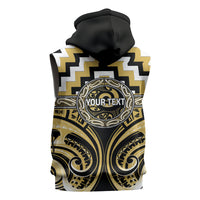 Aotearoa Ngati Tama Personalised Sleeveless Hoodie Maori Iwi Poutama Puhoro Tattoo LT14 - Polynesian Pride