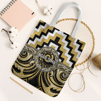 Aotearoa Ngati Tama Tote Bag Maori Iwi Poutama Puhoro Tattoo LT14 White Strap One Size Yellow - Polynesian Pride