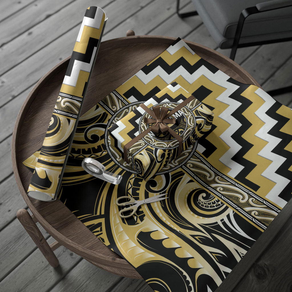 Aotearoa Ngati Tama Wrapping Paper Maori Iwi Poutama Puhoro Tattoo LT14 - Polynesian Pride