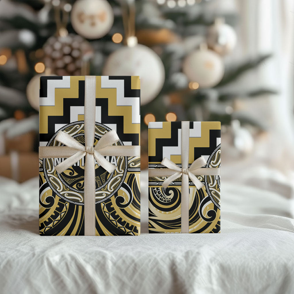 Aotearoa Ngati Tama Wrapping Paper Maori Iwi Poutama Puhoro Tattoo LT14 - Polynesian Pride
