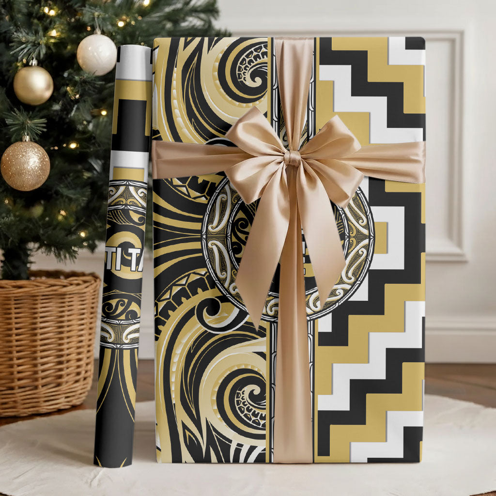 Aotearoa Ngati Tama Wrapping Paper Maori Iwi Poutama Puhoro Tattoo LT14 - Polynesian Pride