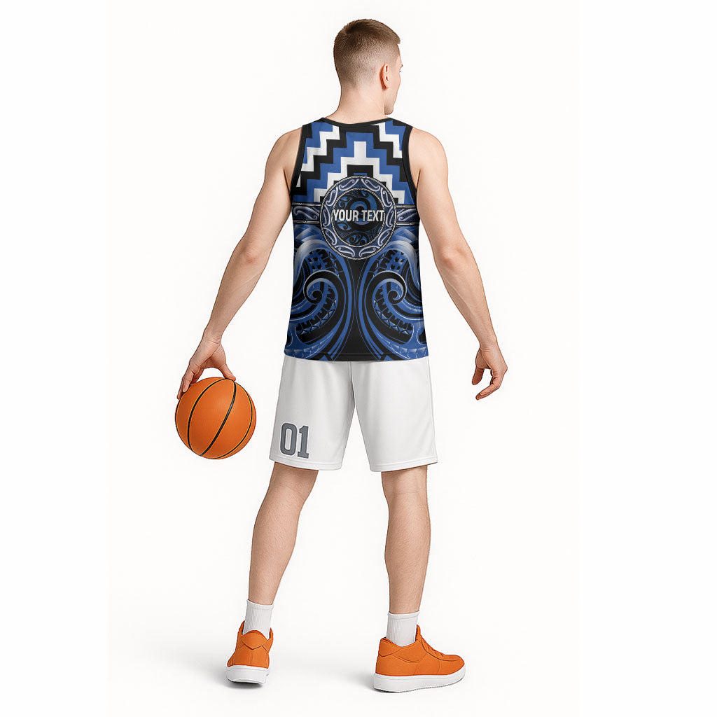 Aotearoa Ngati Ruanui Personalised Basketball Jersey Maori Iwi Poutama Puhoro Tattoo LT14 - Polynesian Pride