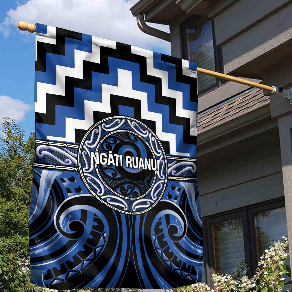 Aotearoa Ngati Ruanui Garden Flag Maori Iwi Poutama Puhoro Tattoo LT14 - Polynesian Pride