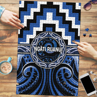 Aotearoa Ngati Ruanui Puzzle Maori Iwi Poutama Puhoro Tattoo LT14 Blue - Polynesian Pride