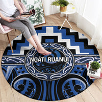 Aotearoa Ngati Ruanui Round Carpet Maori Iwi Poutama Puhoro Tattoo LT14 - Polynesian Pride