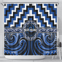 Aotearoa Ngati Ruanui Shower Curtain Maori Iwi Poutama Puhoro Tattoo LT14 - Polynesian Pride