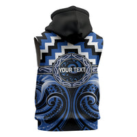 Aotearoa Ngati Ruanui Personalised Sleeveless Hoodie Maori Iwi Poutama Puhoro Tattoo LT14 - Polynesian Pride